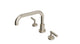 Contour Two Handle Deck Mount Squaretop Bath Trim with Soft Lever Handles in Satin Nickel