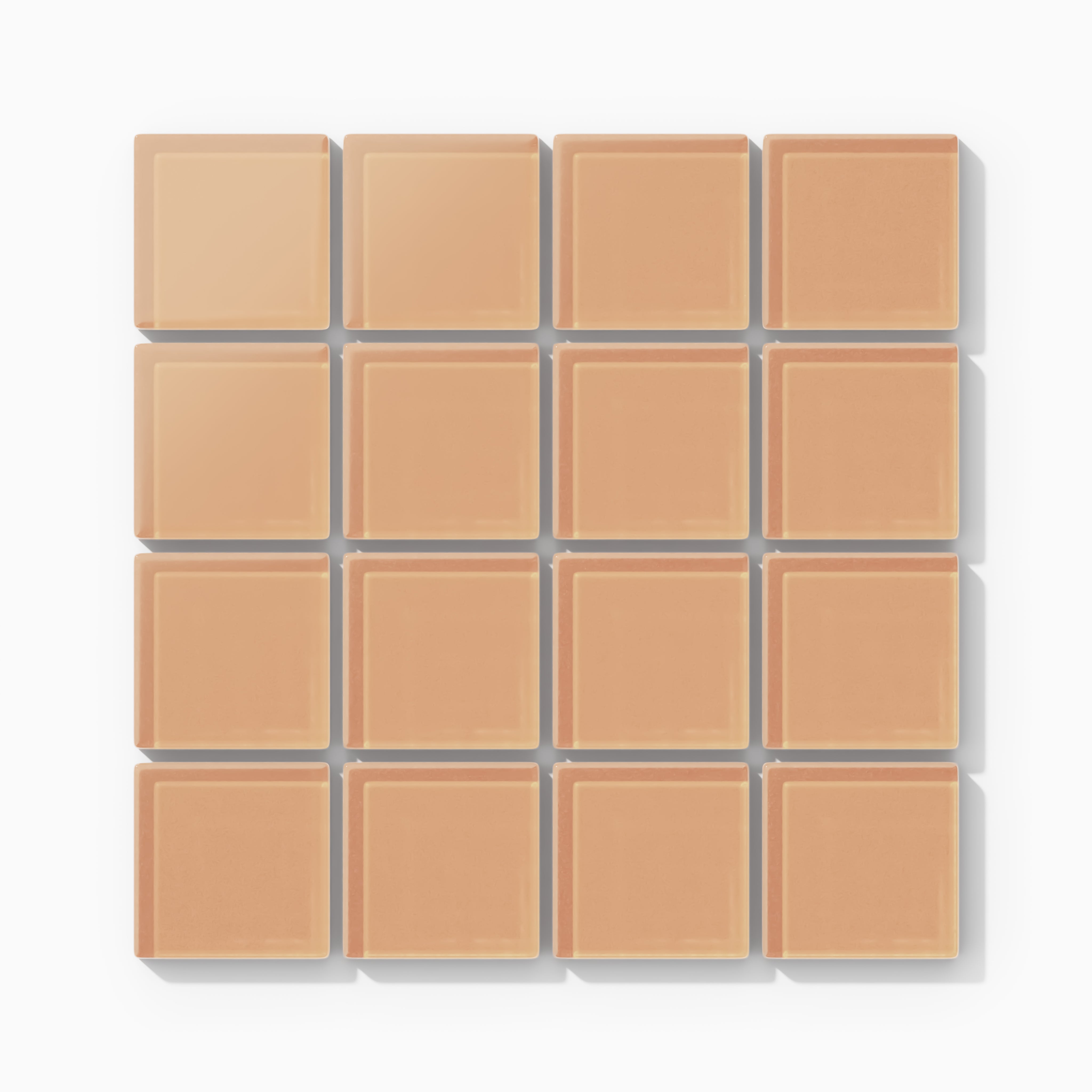 2x2 Straight Set Sheeted Glass Mosaic Tile in Carolina Wren Matte