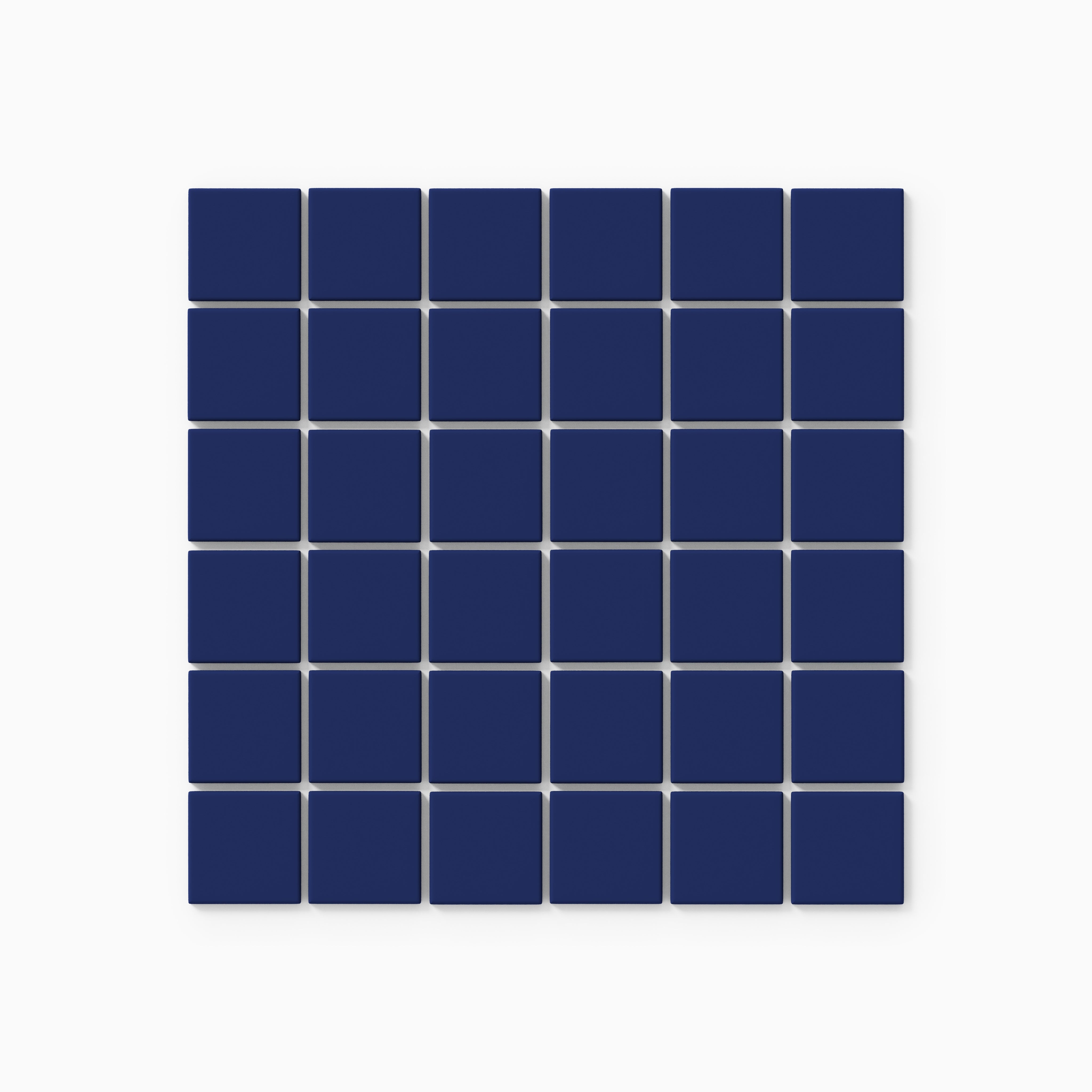 2x2 Straight Set Sheeted Natural Press Ceramic Mosaic Tile in Ultramarine Matte