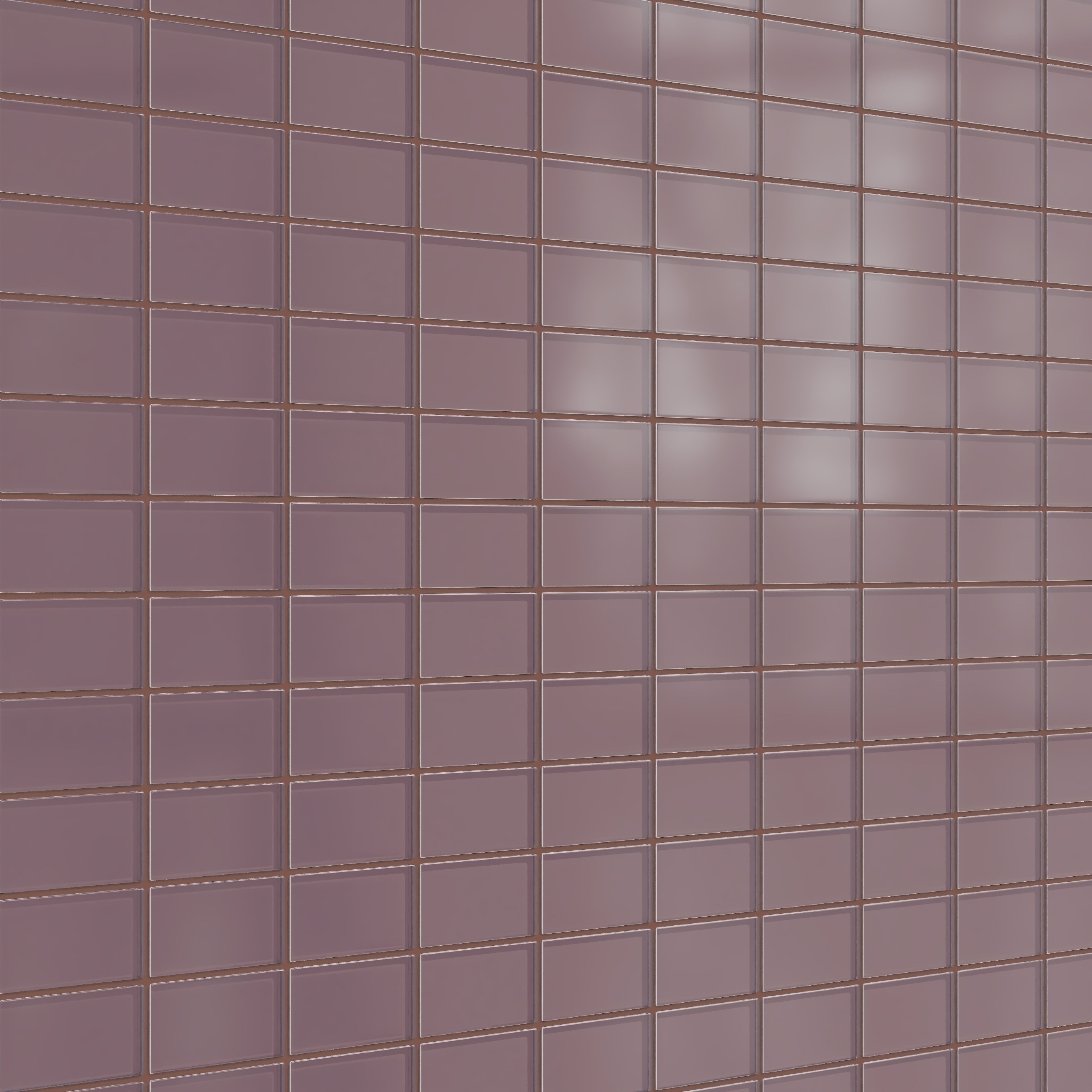 2x4 Straight Set Sheeted Glass Mosaic Tile in Crane Matte