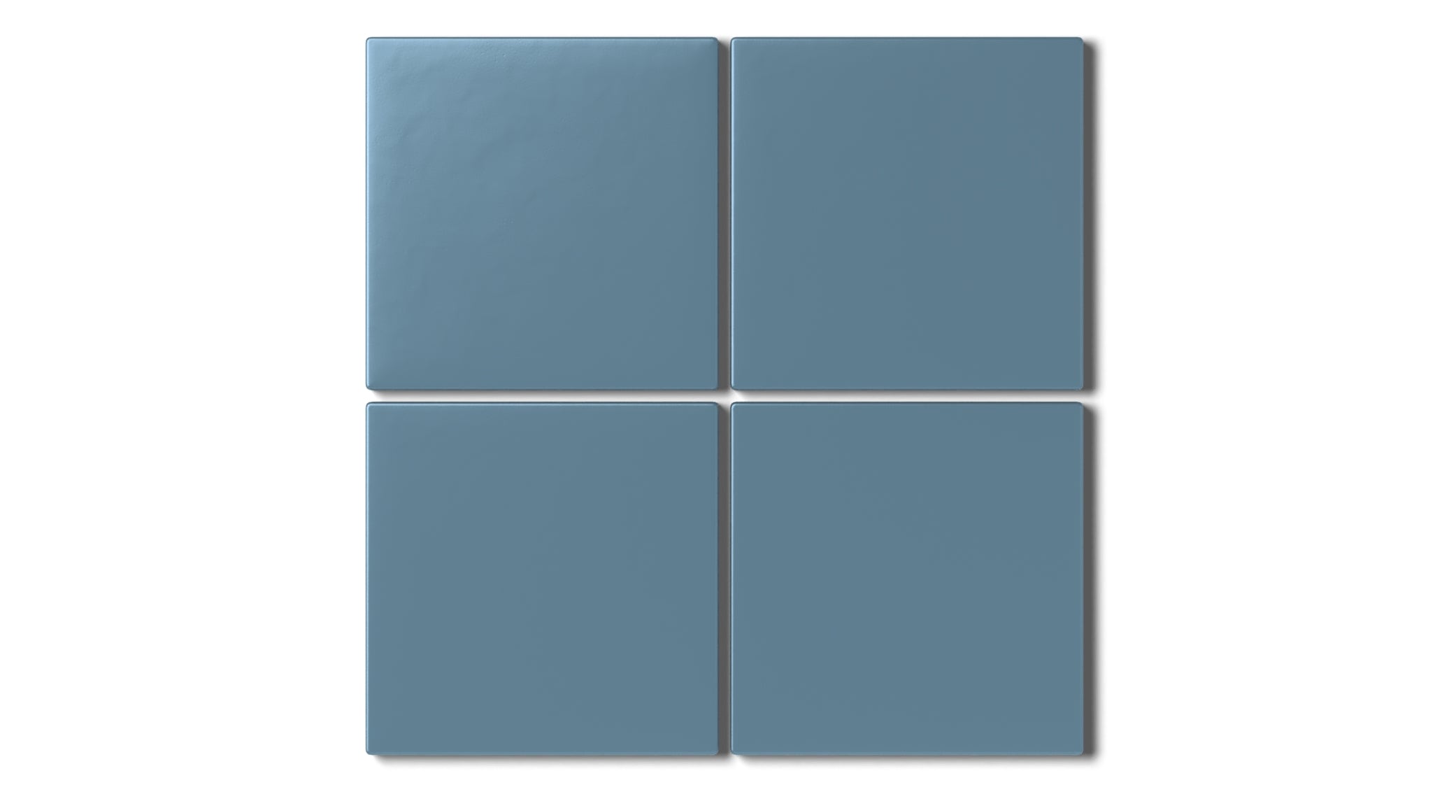 4x4 Natural Press Ceramic Tile in Azurite Matte