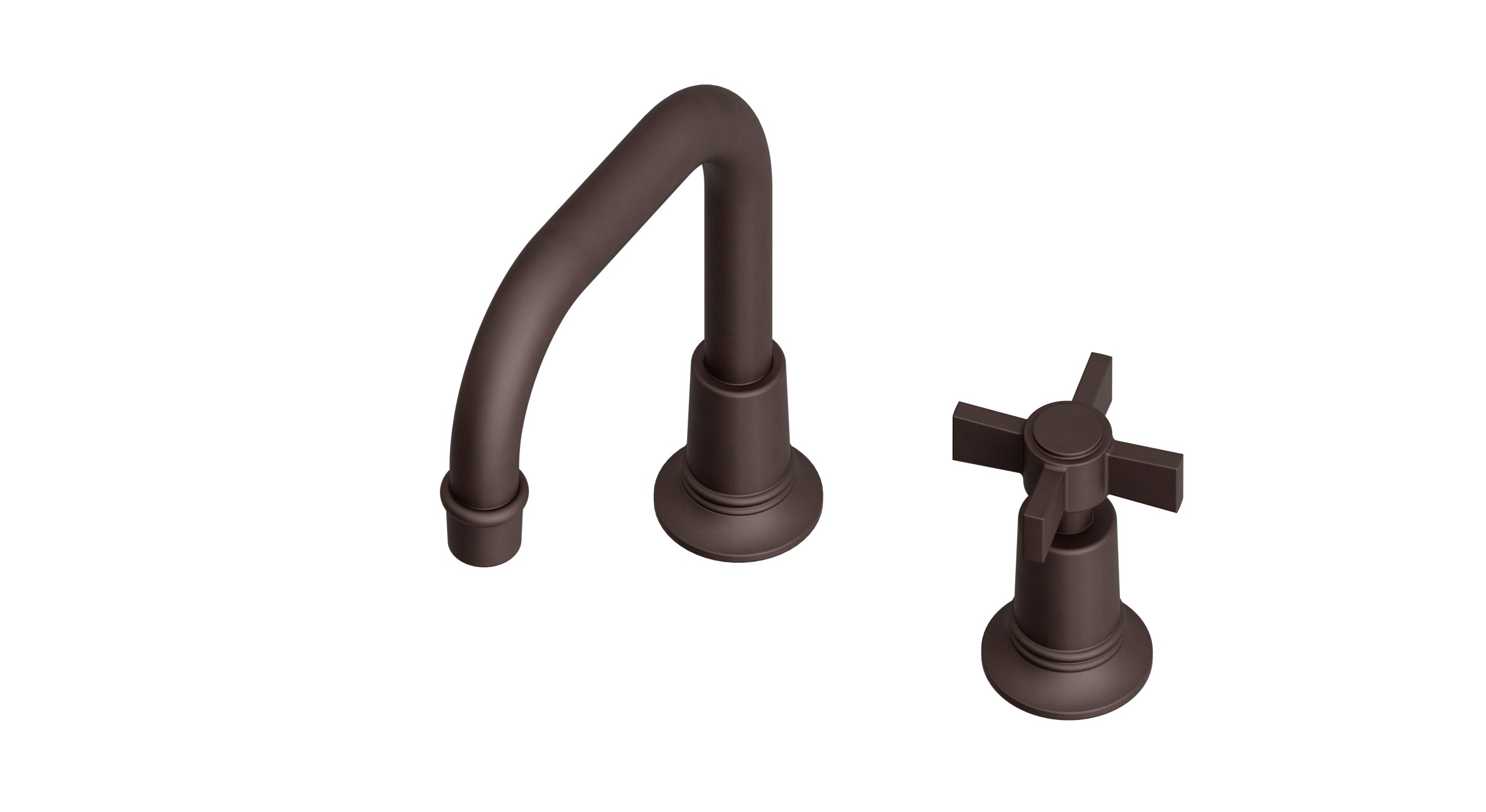 Emerson One Handle Deck Mount Squaretop Lavatory Faucet with Defined Cross Handle in Architectural Copper