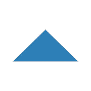 6" Triangle Original Ceramic Tile in Aegean Sea Matte