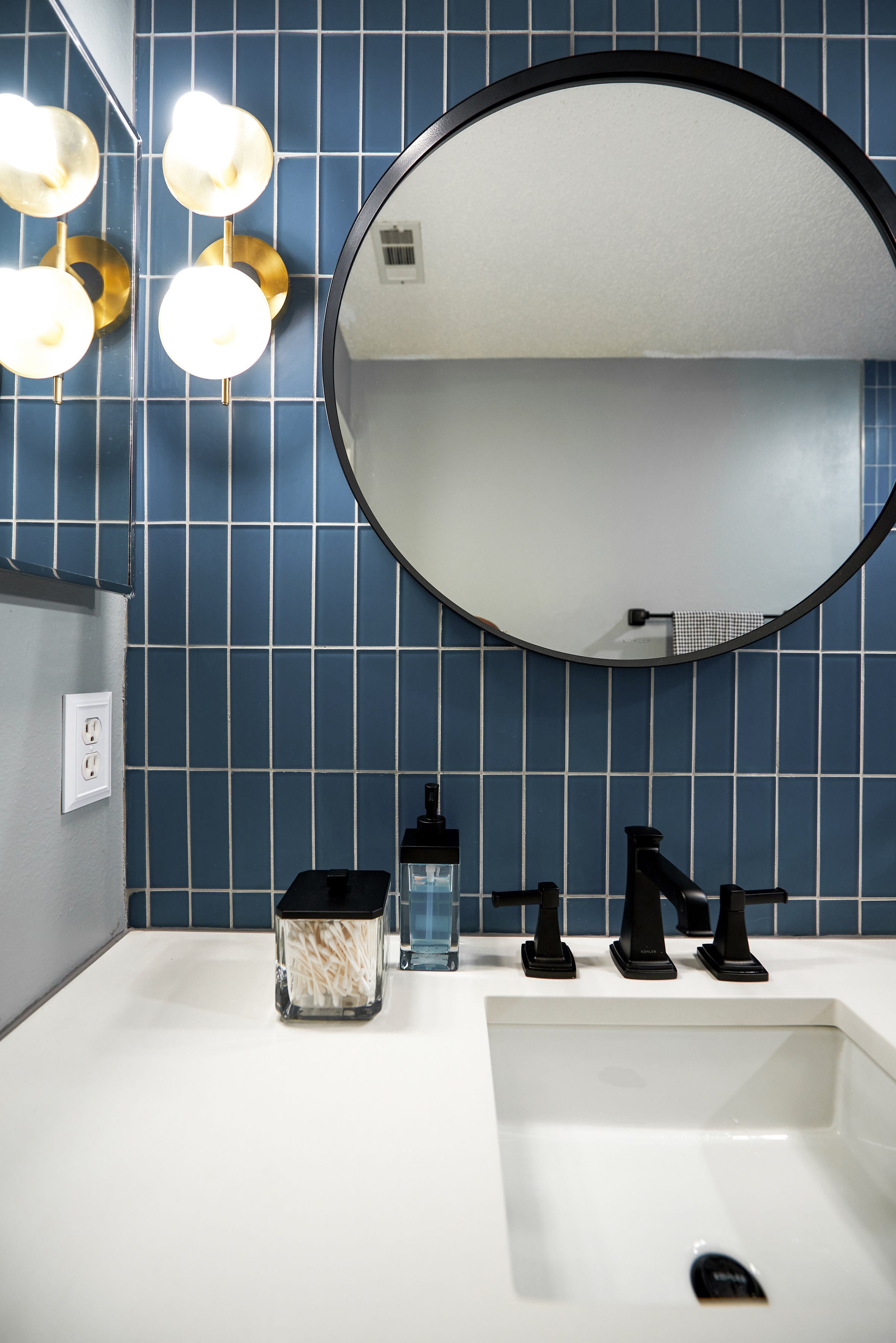 2x6 Glass Tile in Blue Jay Matte