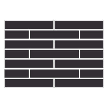 1x6 Half Offset Sheeted Original Ceramic Mosaic Tile in Graphite