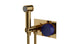Foundry One Handle Wall Mount Bidet Trim with Groove Ceramic Knob Handle in Uncoated Polished Brass