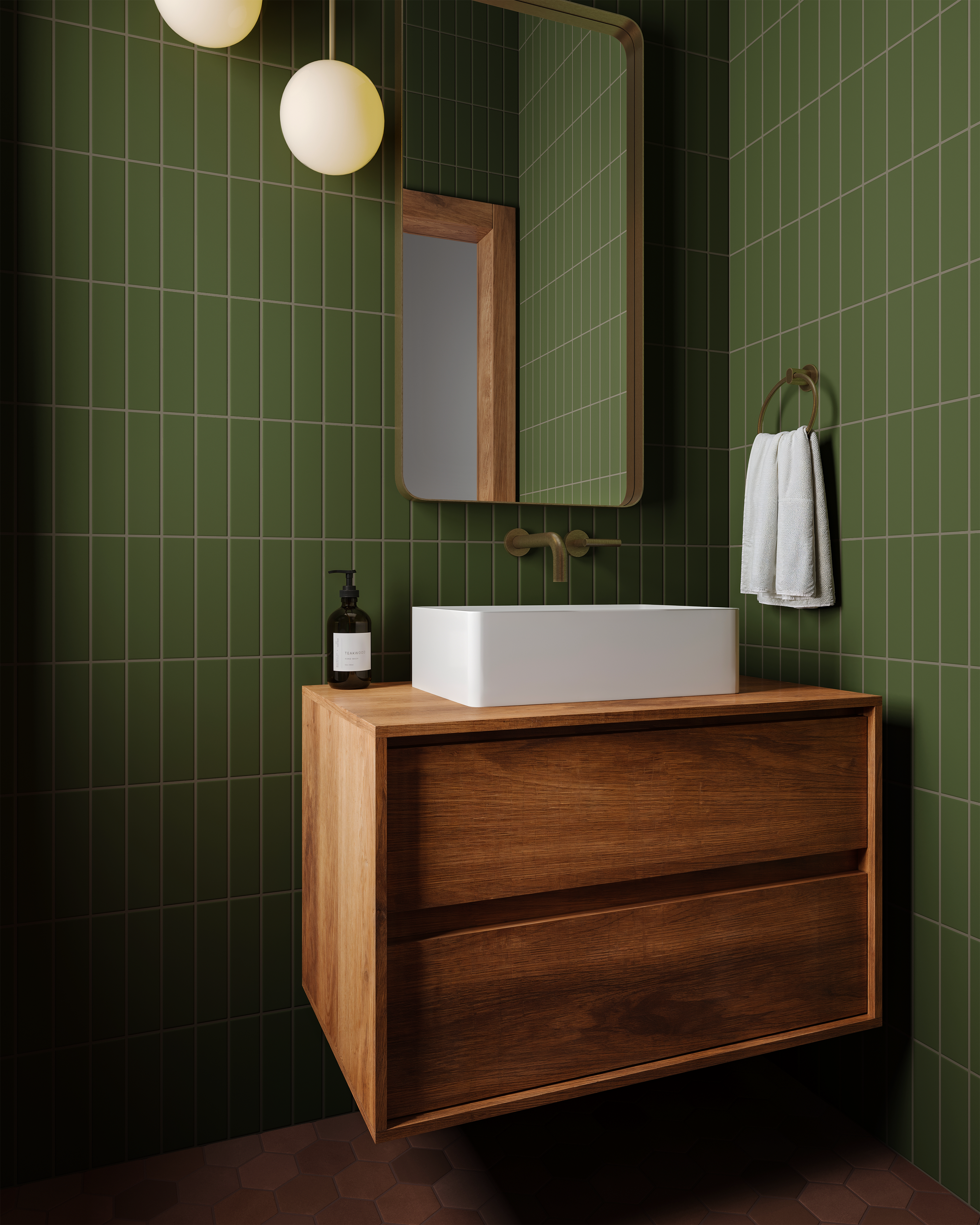 Emerson Towel Ring in Antique Brass
