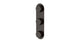 Foundry Three Handle Wall Mount Shower Trim with Barrel Knob Handles in Antique Bronze