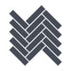 1x4 Herringbone Sheeted Glass Mosaic Tile in Junco Matte