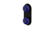 Foundry Two Handle Wall Mount Shower Trim with Pebble Ceramic Knob Handles in Matte Black
