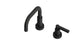 Flatiron One Handle Deck Mount Squaretop Lavatory Faucet with Linear Lever Handle in Matte Black