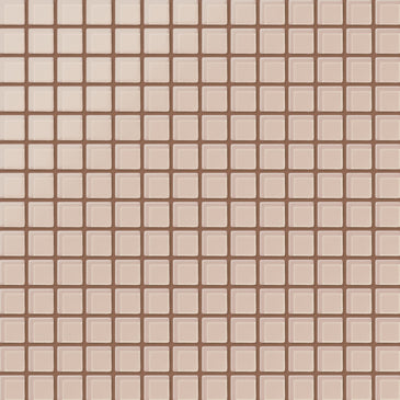 1x1 Straight Set Sheeted Glass Mosaic Tile in Rosy Finch Matte