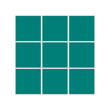 3x3 Straight Set Sheeted Original Ceramic Mosaic Tile in Bora Bora Matte