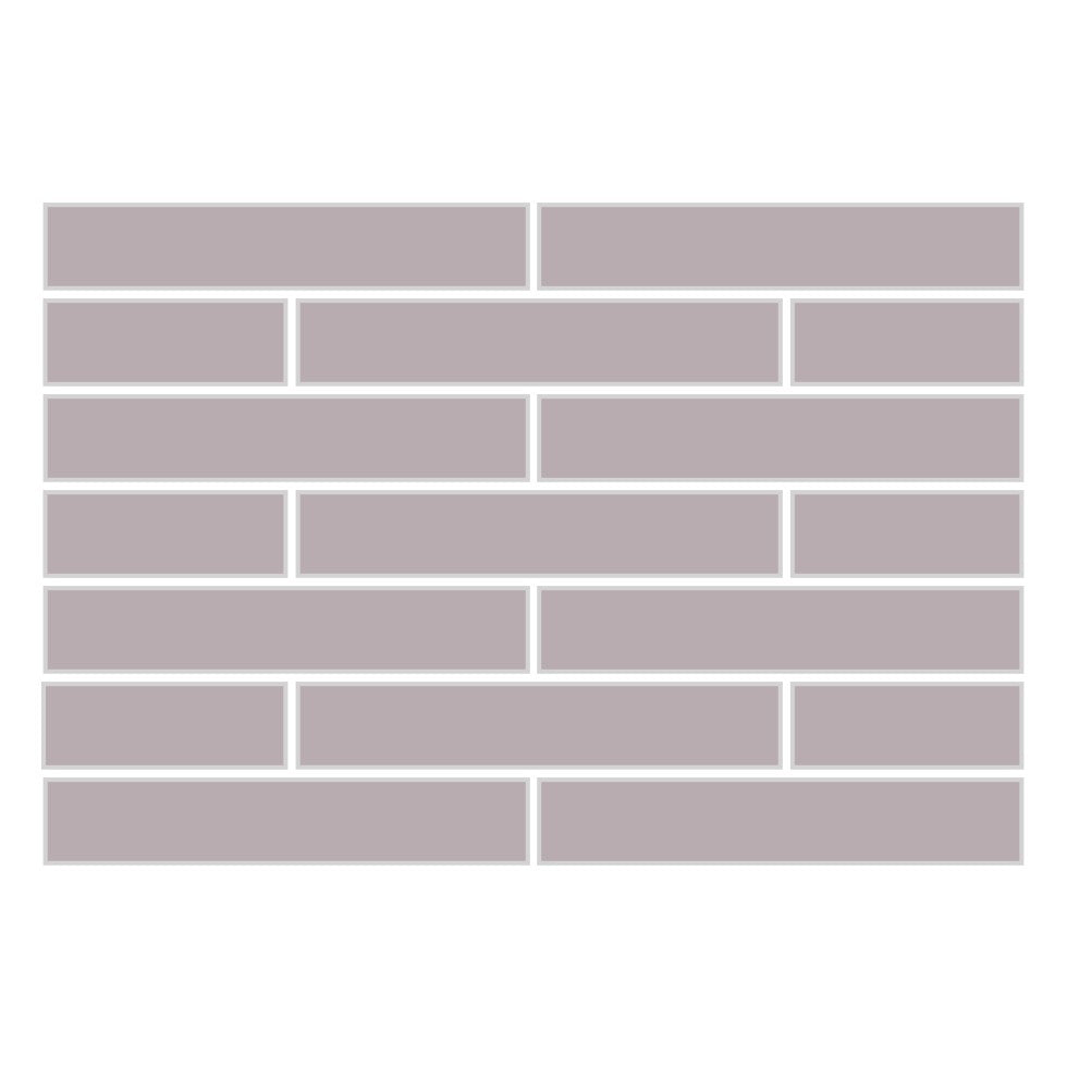 1x6 Half Offset Sheeted Original Ceramic Mosaic Tile in Dust Storm Matte