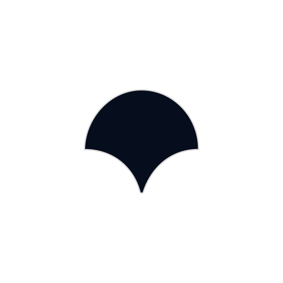 Ogee Drop Original Ceramic Tile in Navy Blue Matte