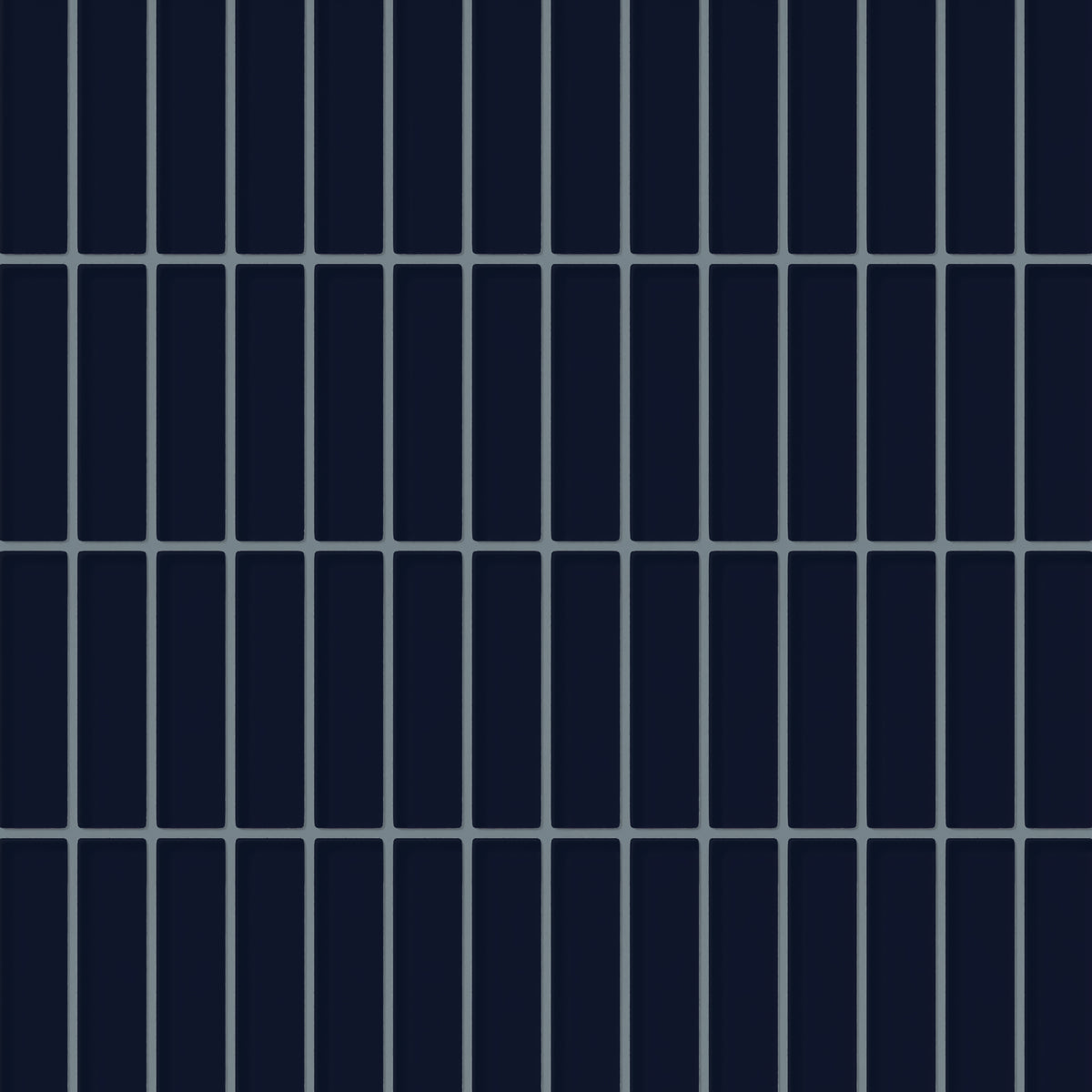 1x4 Straight Set Sheeted Glass Mosaic Tile in Barn Swallow Gloss
