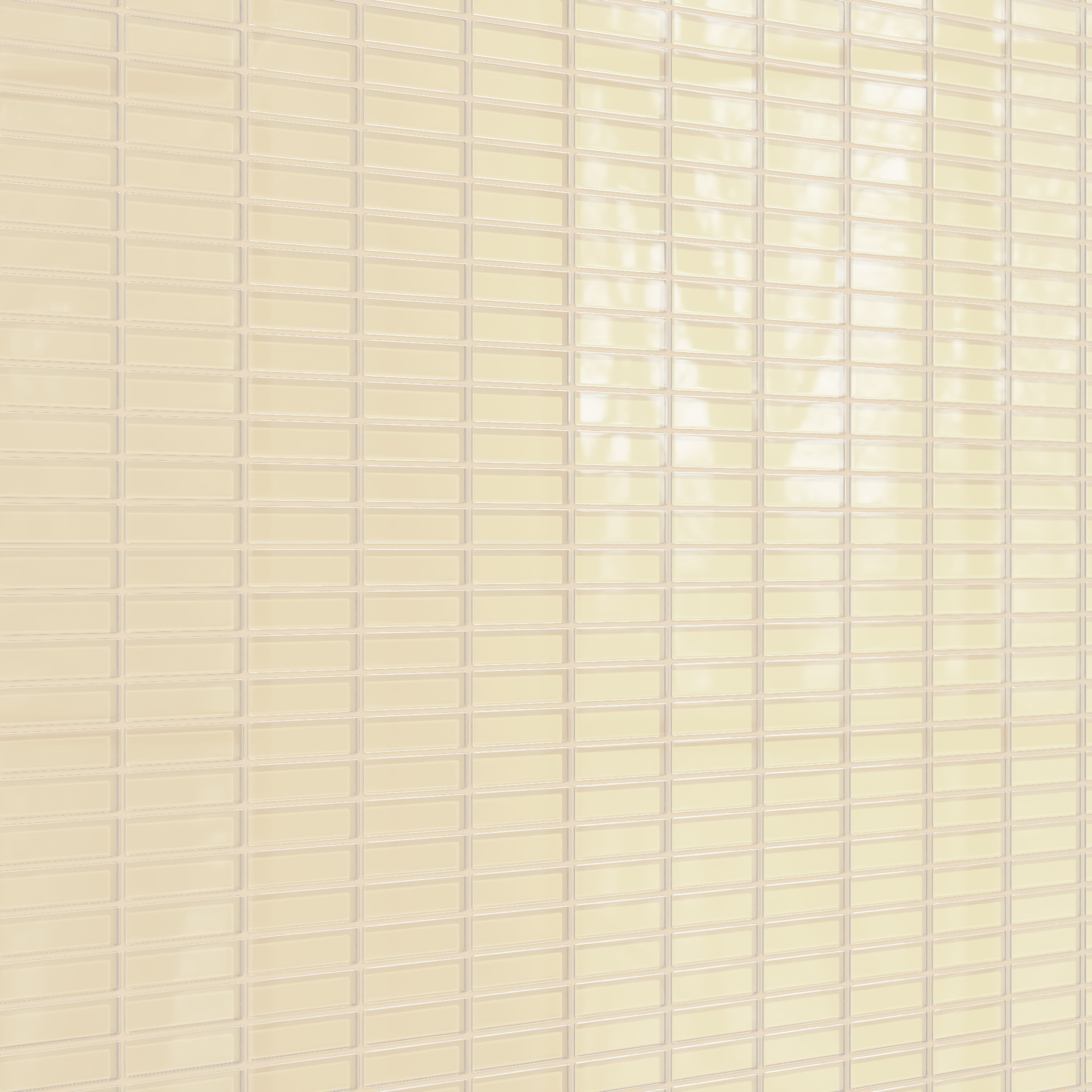 1x4 Straight Set Sheeted Glass Mosaic Tile in Chickadee Gloss