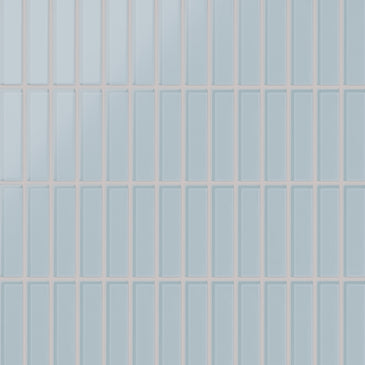 1x4 Straight Set Sheeted Glass Mosaic Tile in Partridge Matte