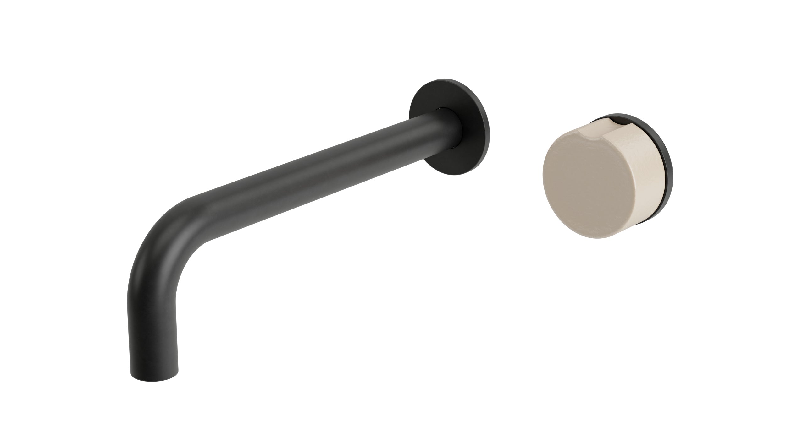 Foundry One Handle Wall Mount 7.5" Lavatory Faucet with Groove Ceramic Knob Handle in Oil Rubbed Bronze
