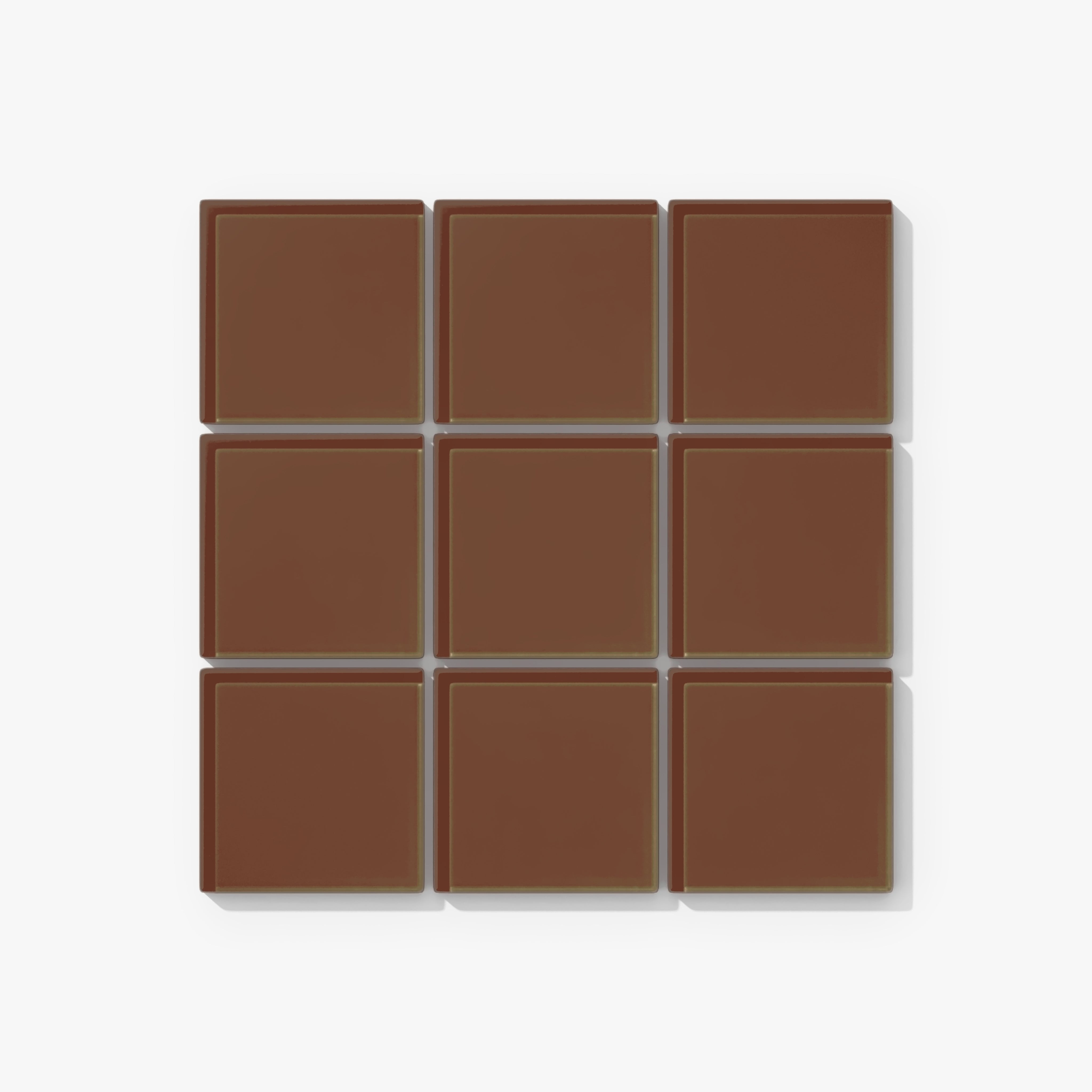 3x3 Straight Set Sheeted Glass Mosaic Tile in Kestrel Gloss