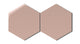 8" Hexagon Natural Press Ceramic Tile in Red Jasper Gloss