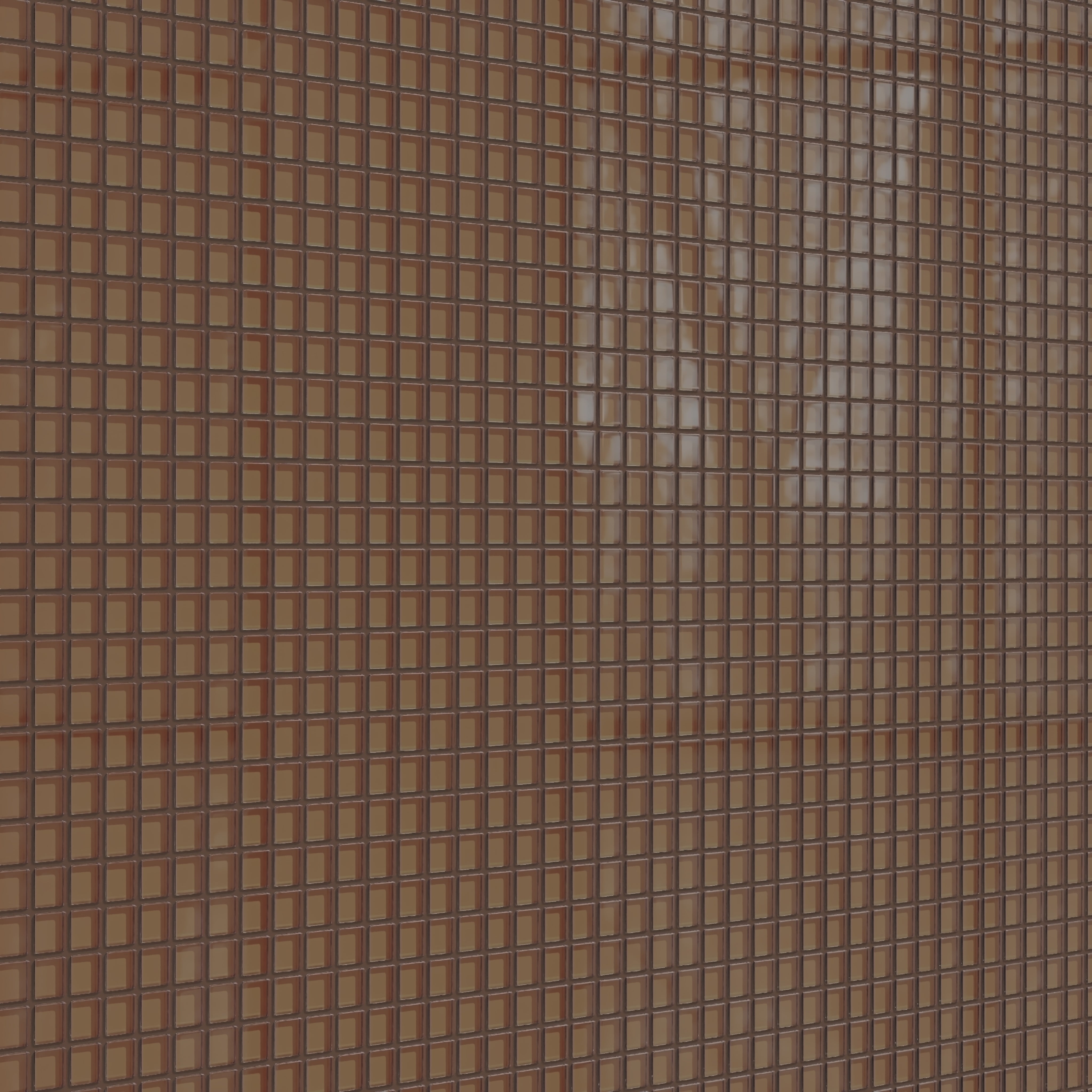 1x1 Straight Set Sheeted Glass Mosaic Tile in Kestrel Gloss