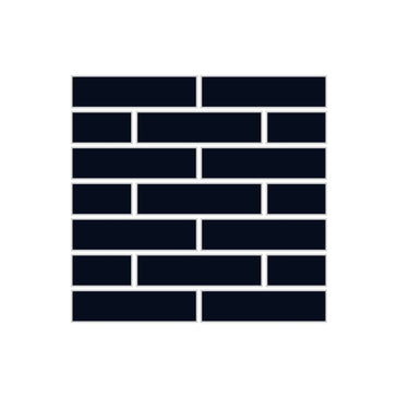 1x4 Half Offset Sheeted Original Ceramic Mosaic Tile in Navy Blue Matte
