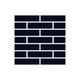1x4 Half Offset Sheeted Original Ceramic Mosaic Tile in Navy Blue Matte