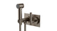 Contour One Handle Wall Mount Bidet Trim with Soft Lever Handle in Antique Nickel