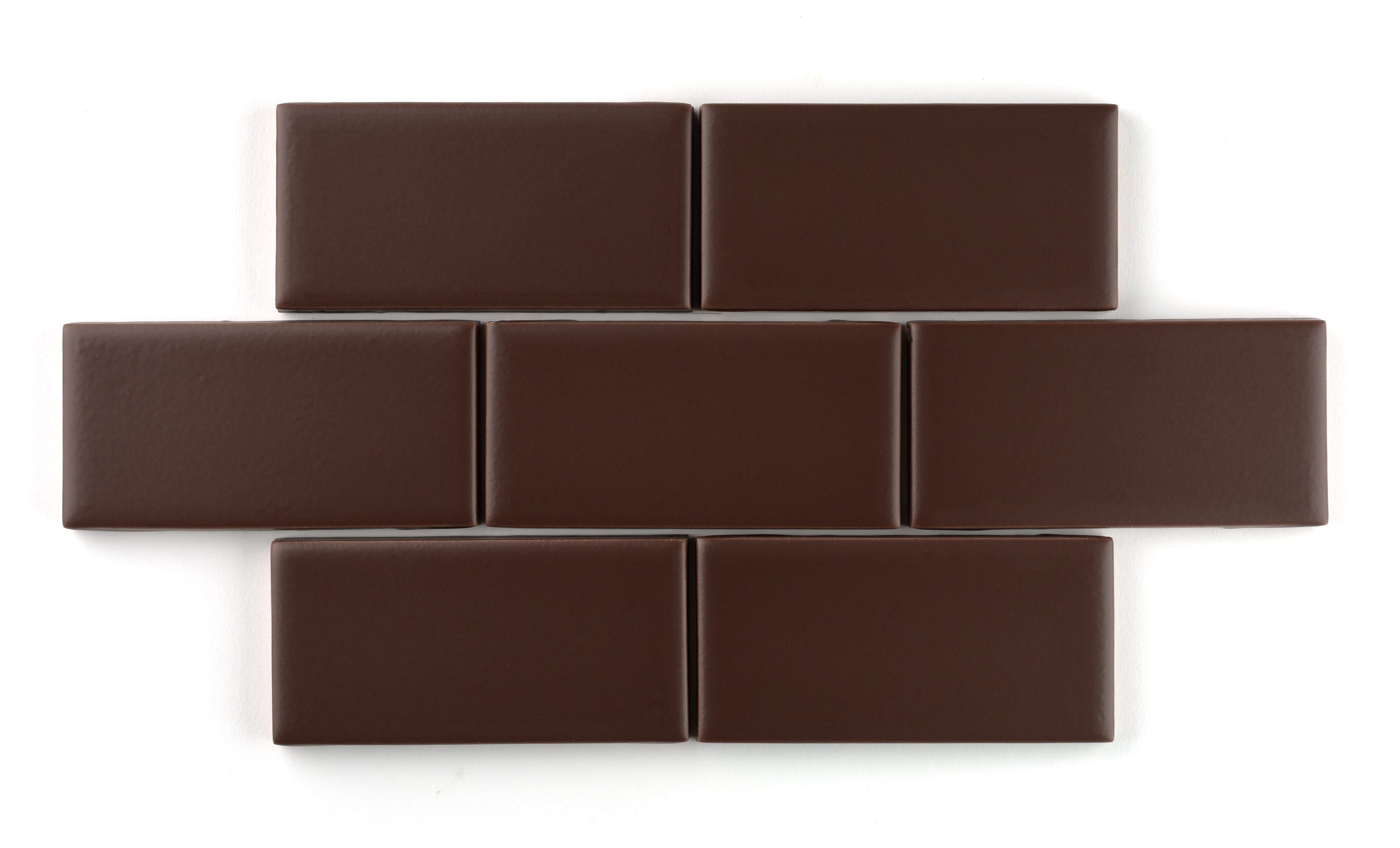 3" Hexagon Sheeted Original Ceramic Mosaic Tile in Garnet Matte