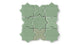 Mini Star & Cross Original Ceramic Tile in Sea Green Matte