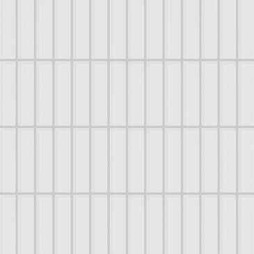 1x4 Straight Set Sheeted Glass Mosaic Tile in Egret Gloss