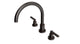 Flatiron Two Handle Deck Mount Gooseneck Bath Trim with Linear Lever Handles in Antique Bronze