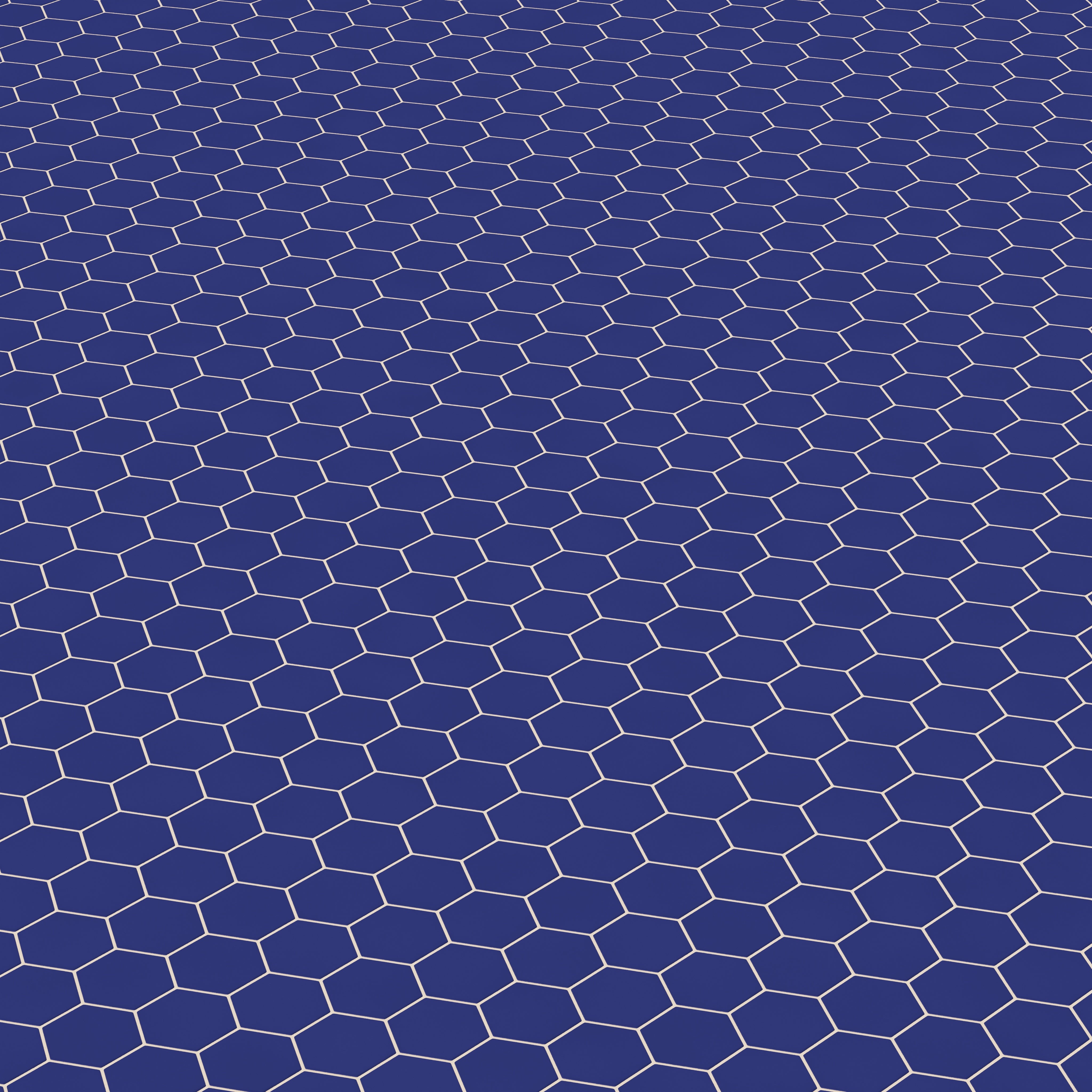 4" Hexagon Original Ceramic Tile in Azul Matte
