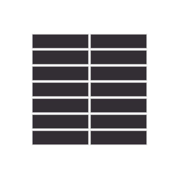 1x4 Straight Set Sheeted Original Ceramic Mosaic Tile in Graphite
