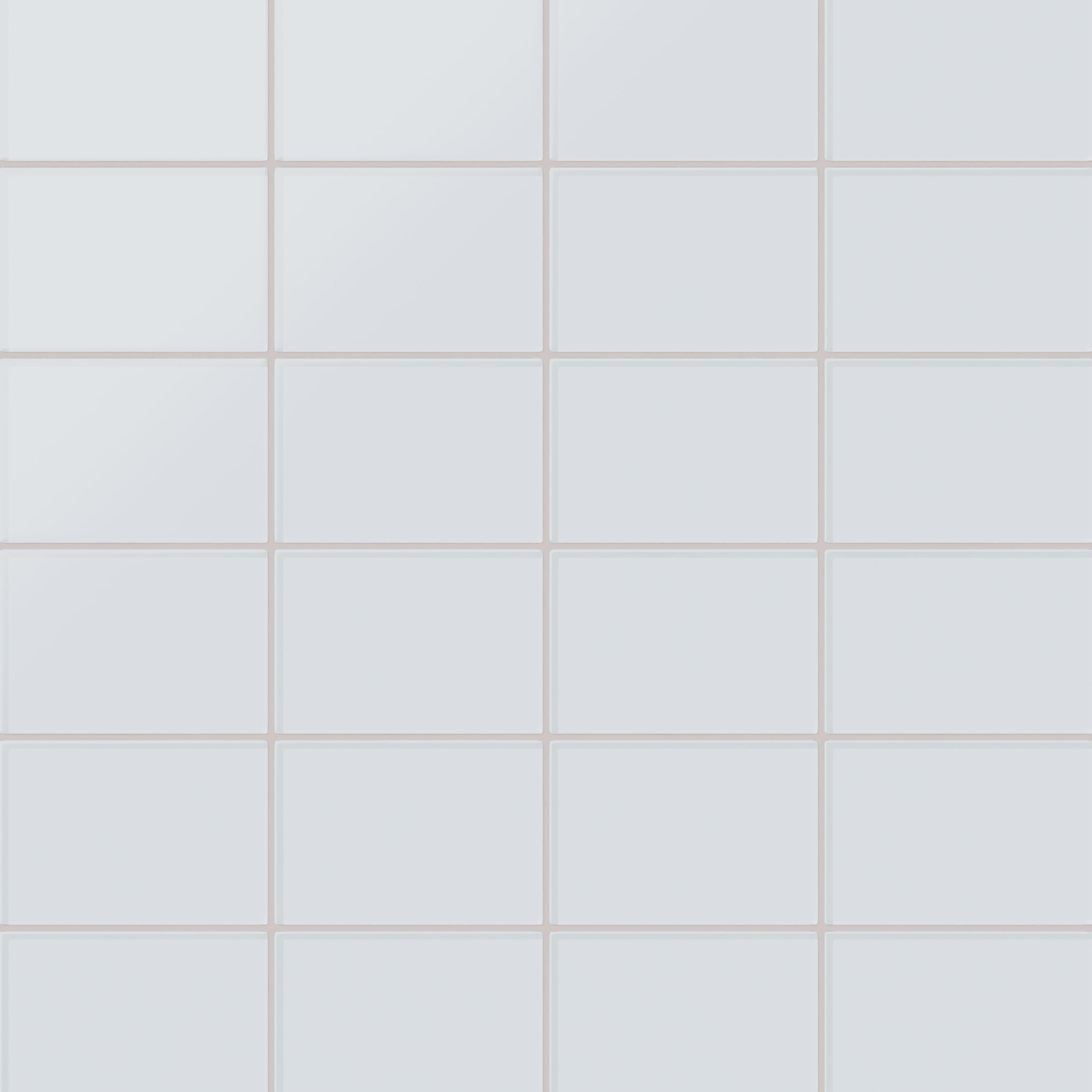 4x6 Glass Tile in Snowy Owl Matte
