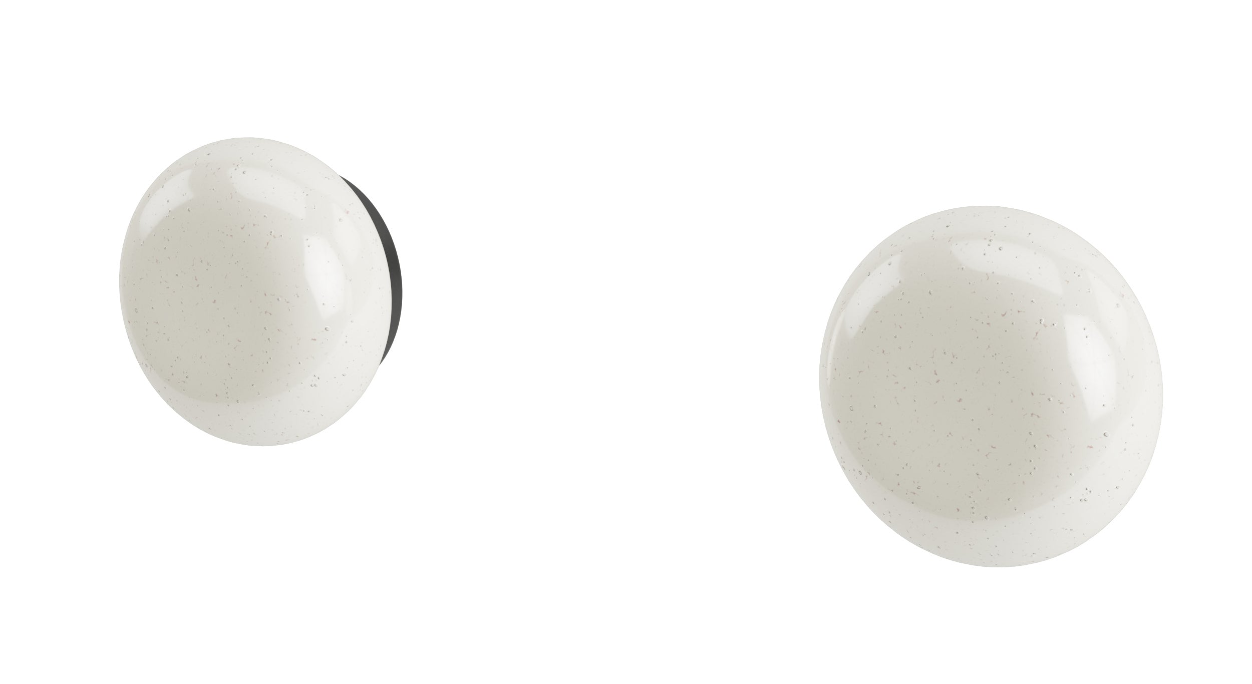 Foundry Two Handle Wall Mount Bath Trim with Pebble Ceramic Knob Handles in Oil Rubbed Bronze
