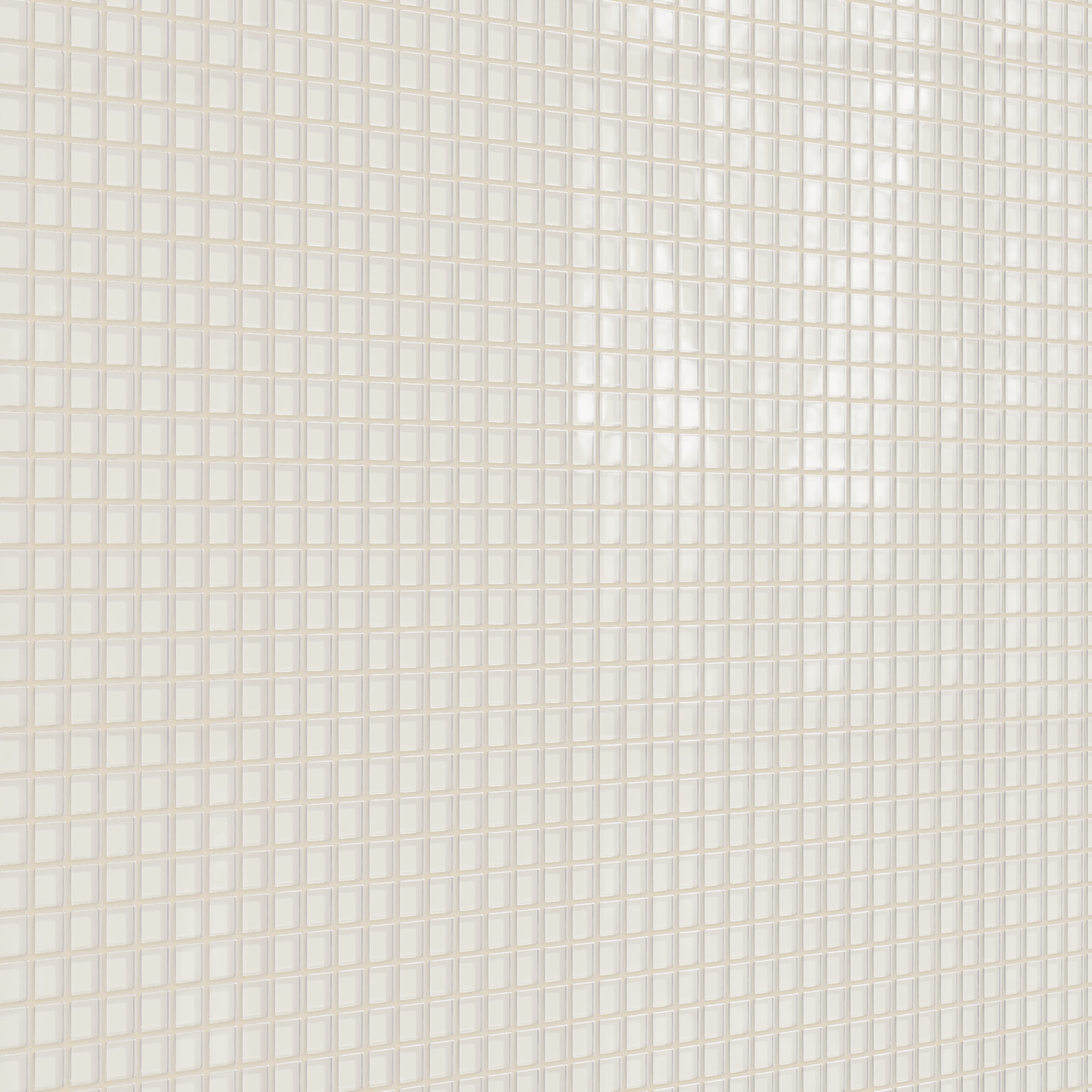 1x1 Straight Set Sheeted Glass Mosaic Tile in Dove Gloss