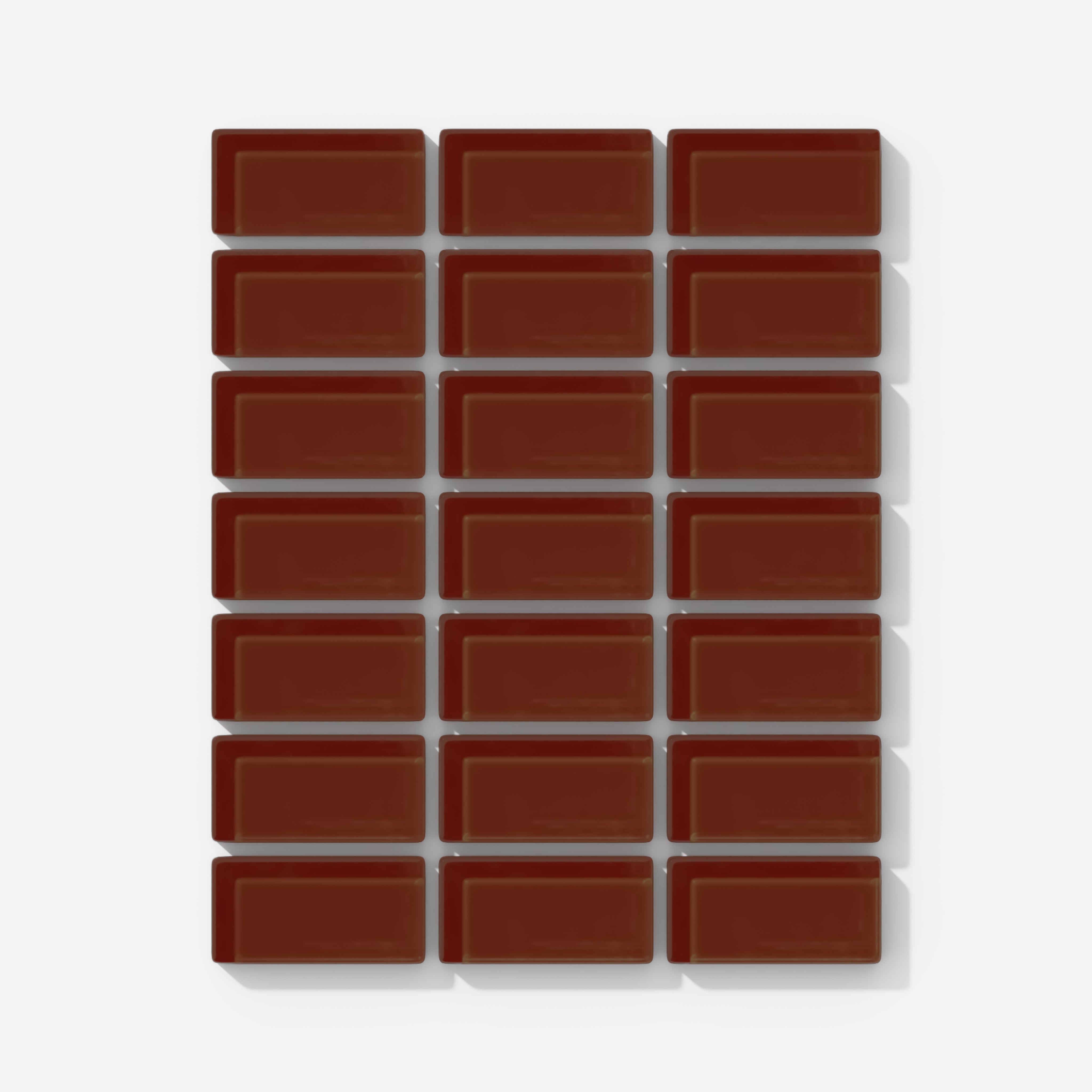 1x2 Straight Set Sheeted Glass Mosaic Tile in Pheasant Gloss