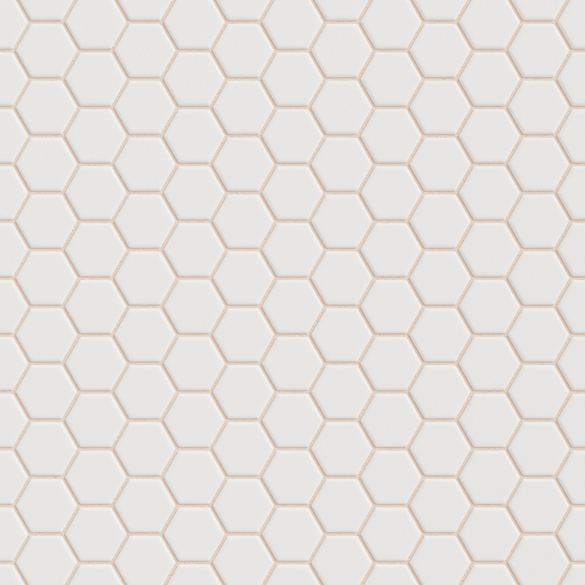1" Hexagon Sheeted Original Ceramic Mosaic Tile in Frost Matte