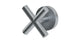 Contour One Handle Wall Mount Diverter/Volume Control Shower Trim with Soft Cross Handle in Satin Chrome