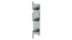 Flatiron Three Handle Wall Mount Shower Trim with Linear Lever Handles in Satin Chrome