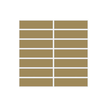 1x4 Straight Set Sheeted Original Ceramic Mosaic Tile in Golden Hour