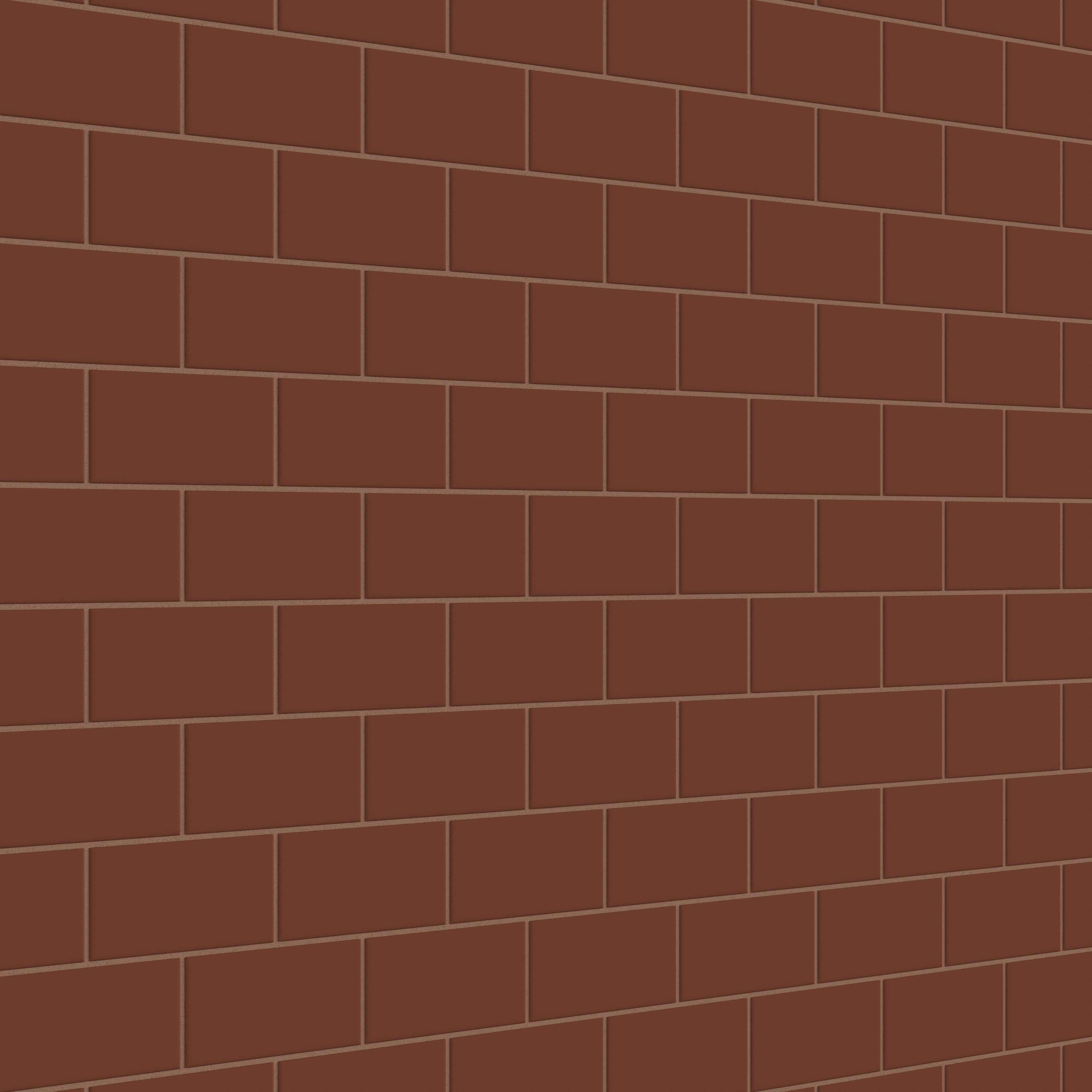 3x6 Natural Press Ceramic Tile in Red Iron Oxide Matte