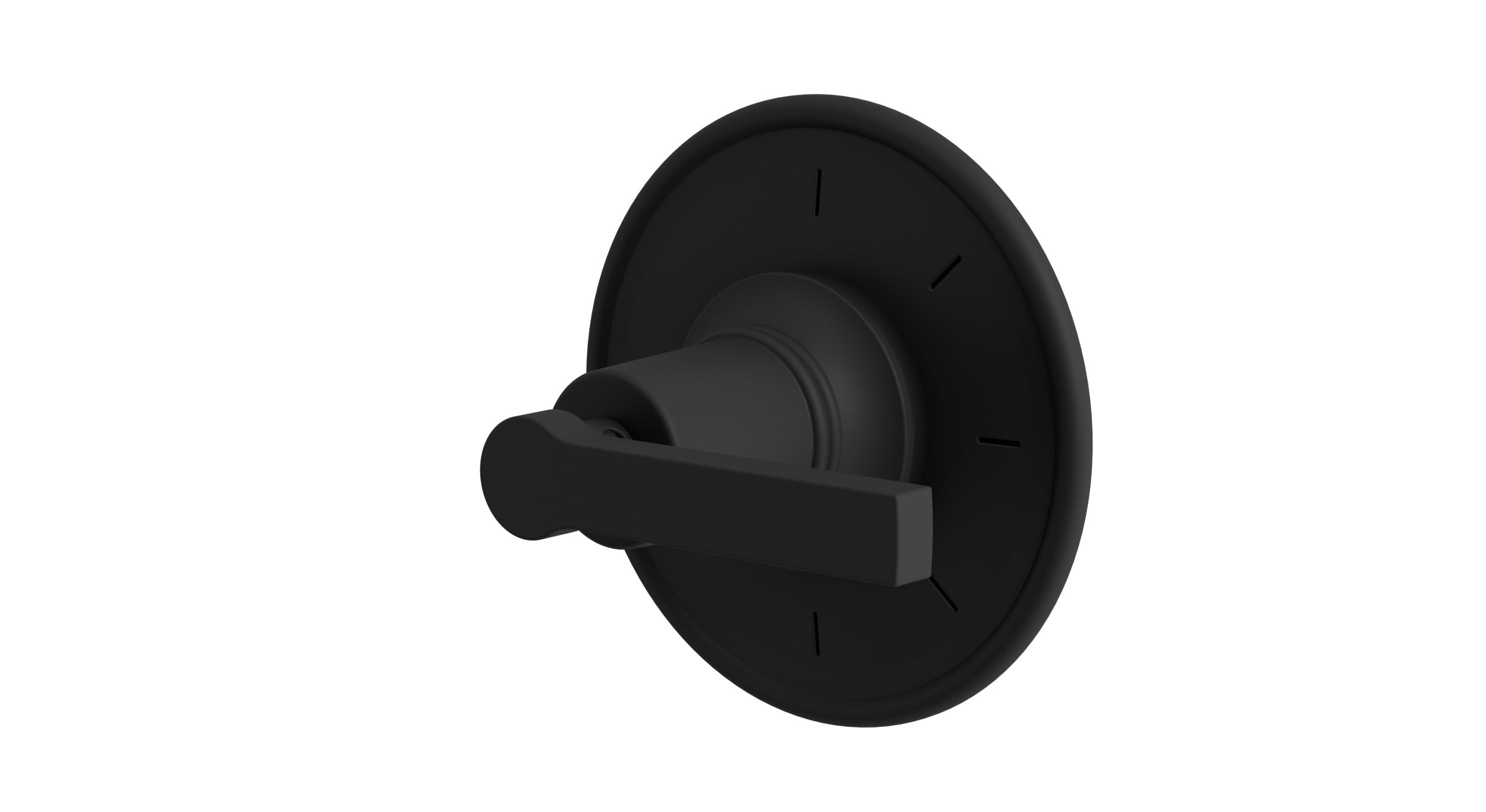 Emerson One Handle Wall Mount Shower Trim with Classic Lever Handle in Matte Black