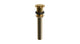 Lavatory Faucet Soft Touch Drain - Less Overflow in Uncoated Polished Brass
