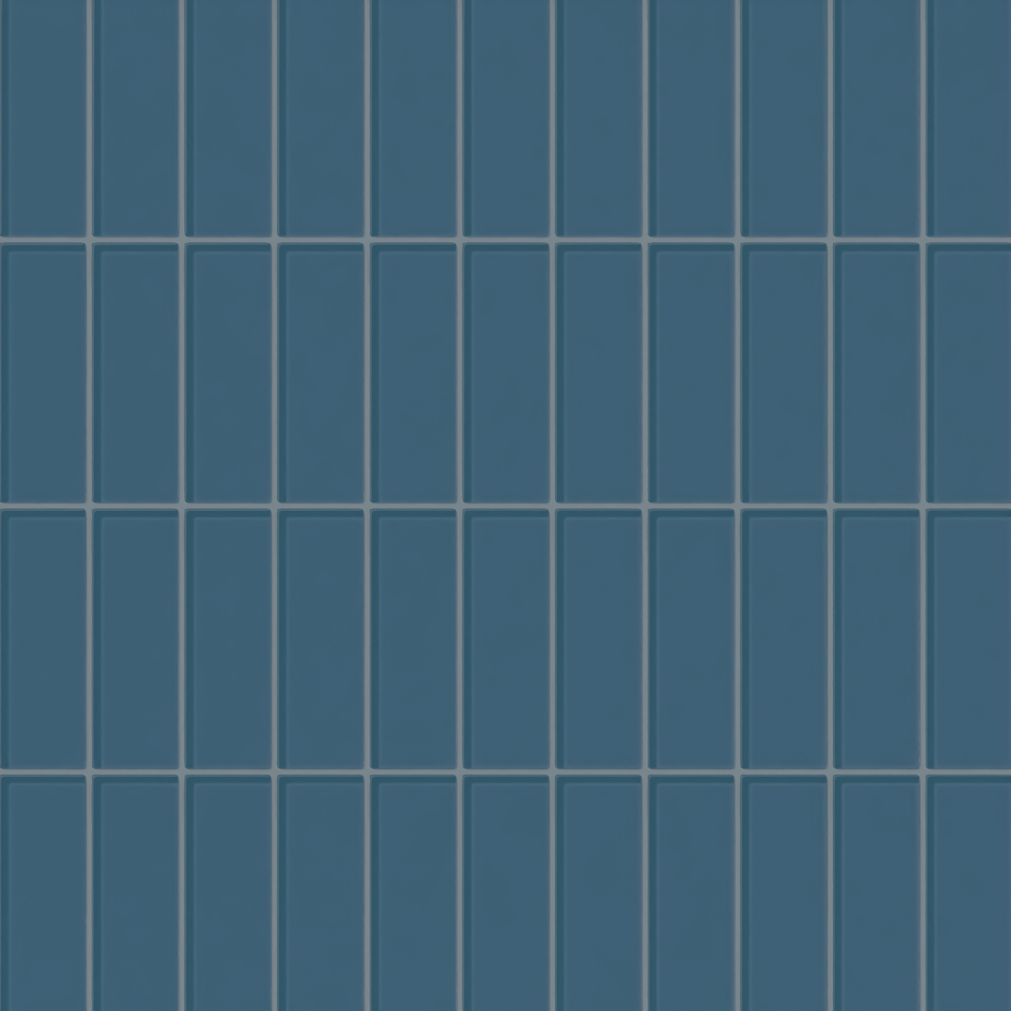 2x6 Glass Tile in Blue Jay Gloss