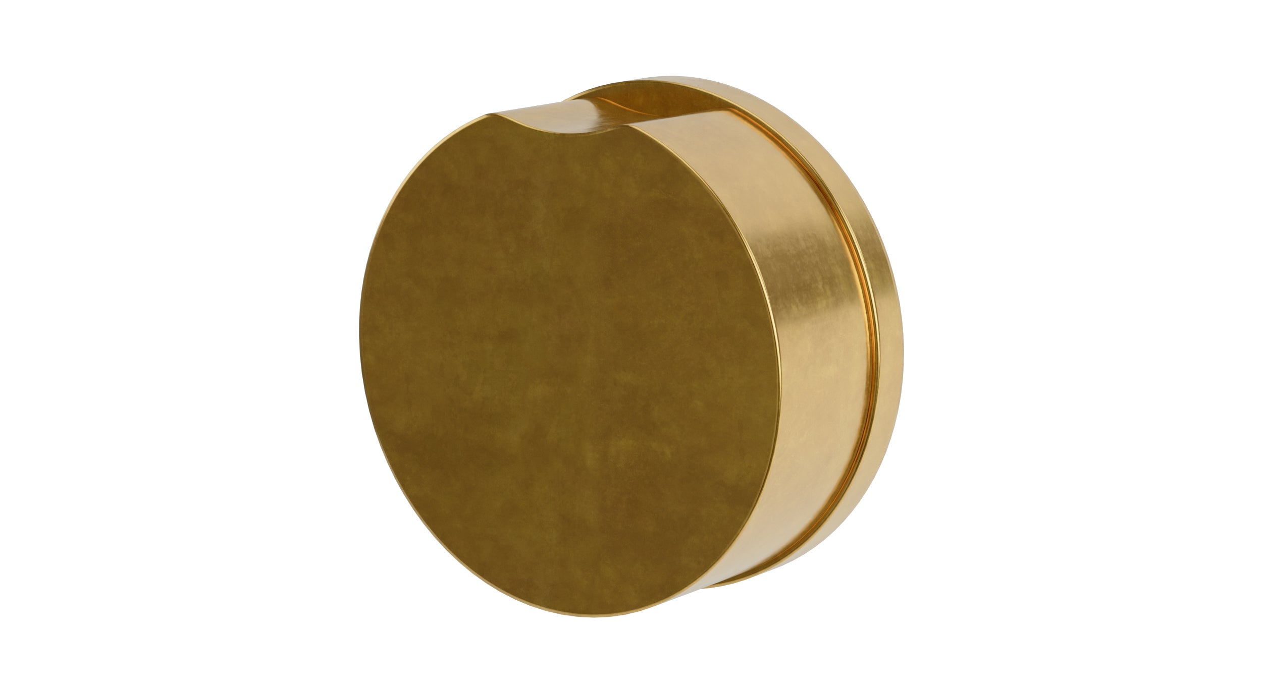 Foundry One Handle Wall Mount Diverter/Volume Control Shower Trim with Barrel Knob Handle in French Brass