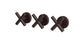 Contour Three Handle Wall Mount Bath Trim with Diverter/Volume Control and Soft Cross Handles in Architectural Copper
