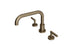 Contour Two Handle Deck Mount Squaretop Bath Trim with Soft Lever Handles in Antique Brass